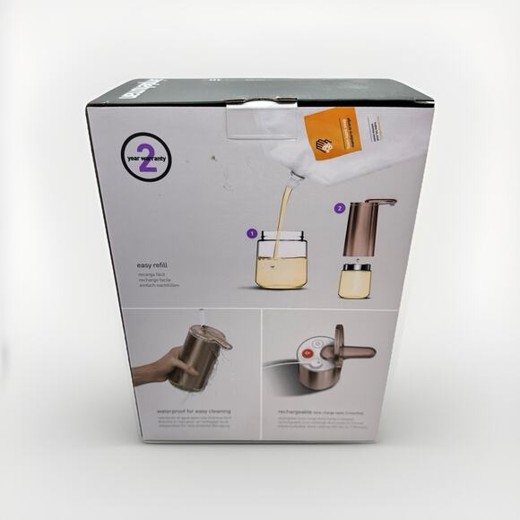 Simplehuman Rose Gold 10oz. Touch-Free Foam Sensor Dispenser w/Mandarin Orange - Picture 3 of 5